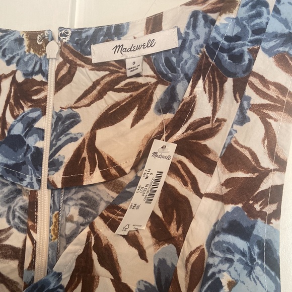 NWT Madewell Sleeveless V-Neck Midi Dress in Floral sz 0 - Picture 5 of 6